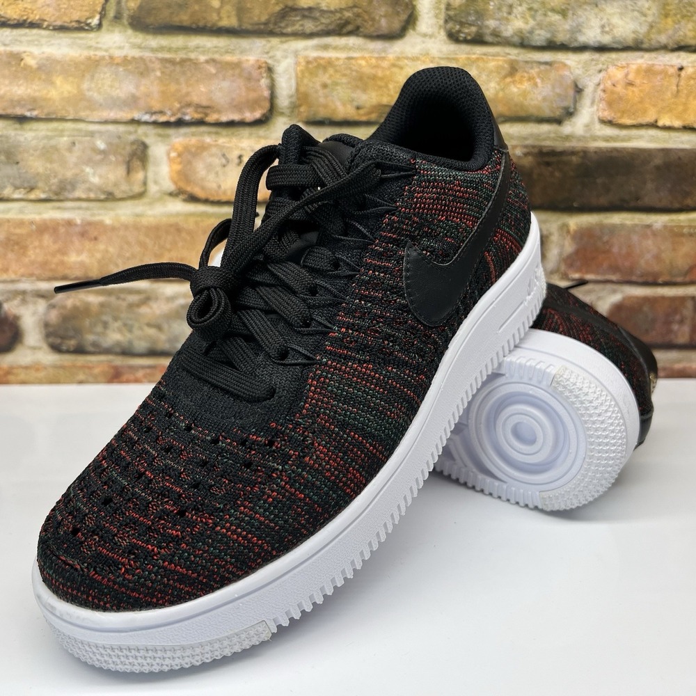 Nike Air Force 1 Flyknit Low Shoes Sneakers Black Men's 6 , Women's 7.5 , UK 5.5